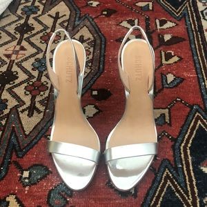 Schutz silver heels - excellent condition